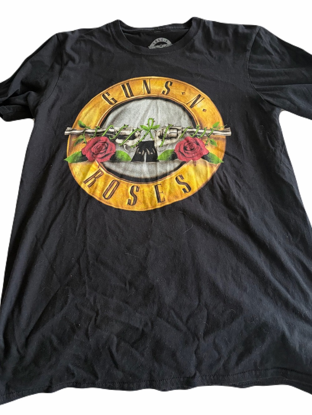 Guns N' Roses Black Graphic Band Tee with Rose Logo